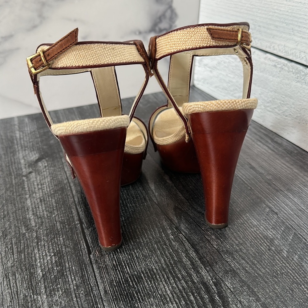 Steve Madden Canvas Platform Sandals Size 5m - image 3